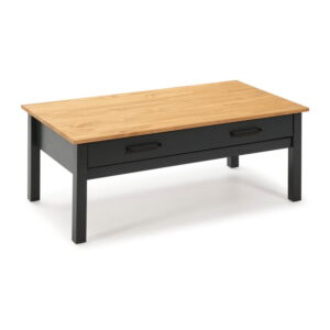 Antracitově šedý dřevěný konferenční stolek Marckeric Miranda
