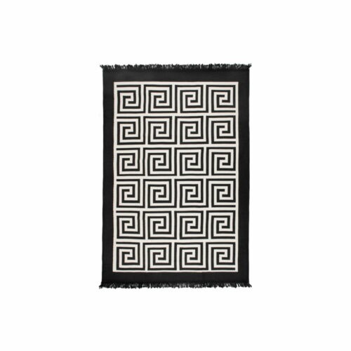 Béžovo-černý oboustranný koberec Framed