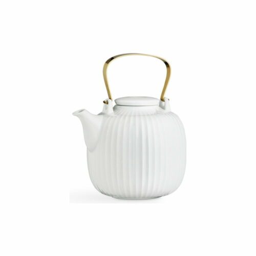 Bílá porcelánová čajová konvice Kähler Design Hammershoi
