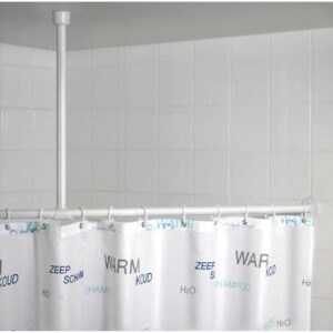 Bílá stropní opěra pro sprchový závěs Wenko