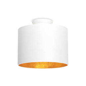 Bílé stropní svítidlo s detailem ve zlaté barvě Sotto Luce MIKA S