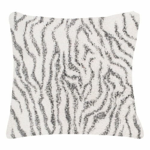 Bílo-šedý bavlněný dekorativní polštář Tiseco Home Studio Zebra