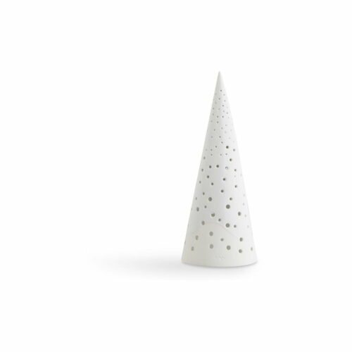 Bílý vánoční svícen z kostního porcelánu Kähler Design Nobili