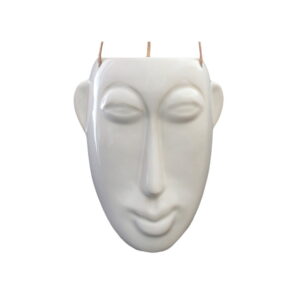 Bílý závěsný květináč PT LIVING Mask