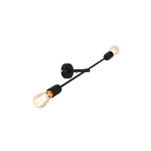 Černá nástěnná lampa pro 2 žárovky Custom Form Twigo