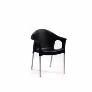 Černá plastová zahradní židle Lisa - Rojaplast