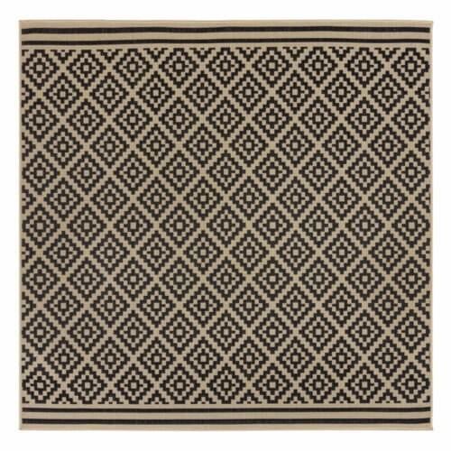Černo-béžový venkovní koberec 200x200 cm Moretti - Flair Rugs