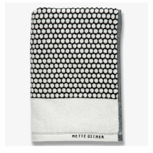 Černo-bílá bavlněná osuška 70x140 cm Grid – Mette Ditmer Denmark