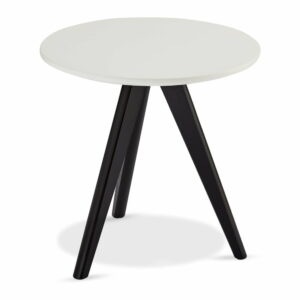 Černo-bílý konferenční stolek s nohami z dubového dřeva Furnhouse Life