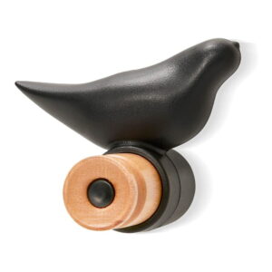 Černý nástěnný háček loomi.design Bird
