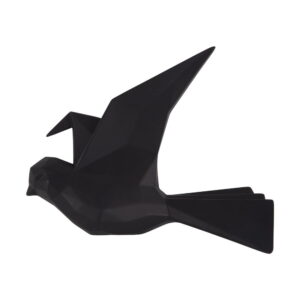 Černý nástěnný věšák ve tvaru ptáčka PT LIVING