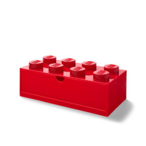 Červený stolní box se zásuvkou LEGO®