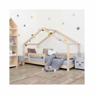 Dřevěná dětská postel domeček s bočnicí Benlemi Lucky
