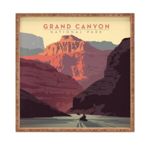 Dřevěný dekorativní servírovací tác Grand Canyon