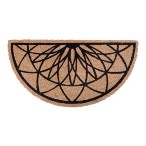 Hnědo-černá půlkruhová rohožka z kokosového vlákna PT LIVING Fairytale coir