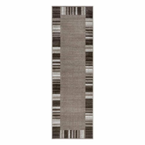 Hnědý/béžový koberec běhoun 200x67 cm Border - Hanse Home