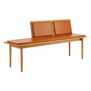 Koňakově hnědá kožená lavice Elba - Hammel Furniture