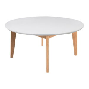 Bílý kulatý konferenční stolek ø 90 cm Abin - Actona