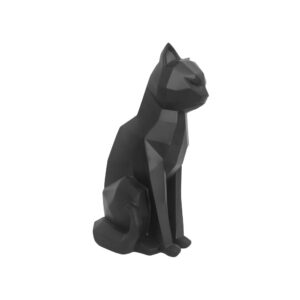 Matně černá soška PT LIVING Origami Cat