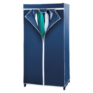 Modrá skládací látková šatní skříň Wenko Air