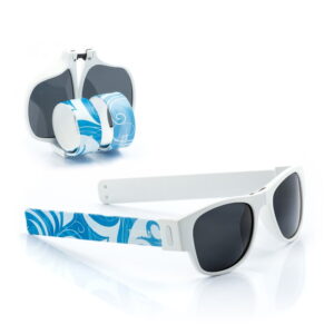 Modro-bílé sluneční srolovatelné brýle InnovaGoods Sunfold ST3