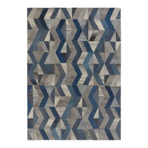 Modrý vlněný koberec Flair Rugs Asher