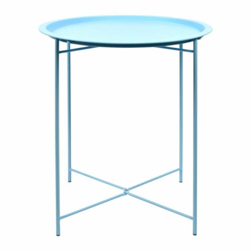 Ocelový rozkládací zahradní stolek v tyrkysové barvě Esschert Design