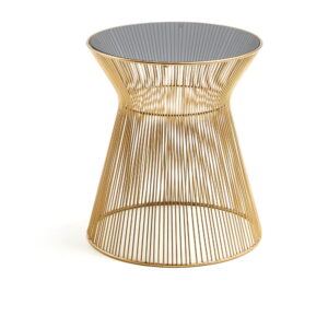 Odkládací stolek ve zlaté barvě Kave Home Jolene
