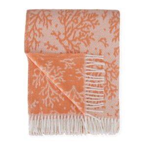 Oranžový pléd s podílem bavlny Euromant Coral
