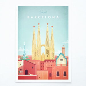 Plakát Travelposter Barcelona