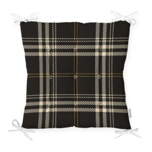 Podsedák na židli Minimalist Cushion Covers Gray Brown Flannel, 40 x 40 cm