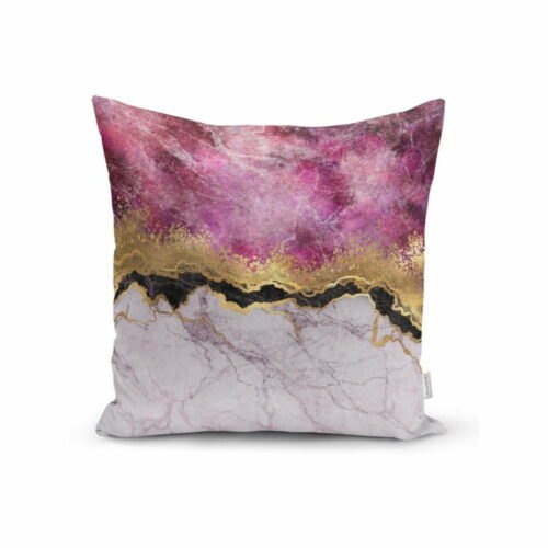 Povlak na polštář Minimalist Cushion Covers Marble With Pink And Gold