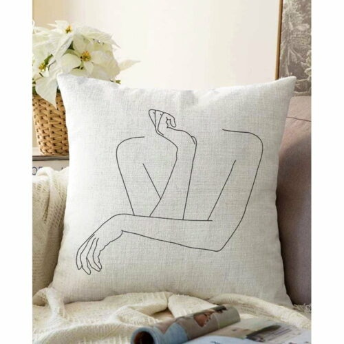 Povlak na polštář s příměsí bavlny Minimalist Cushion Covers Pose