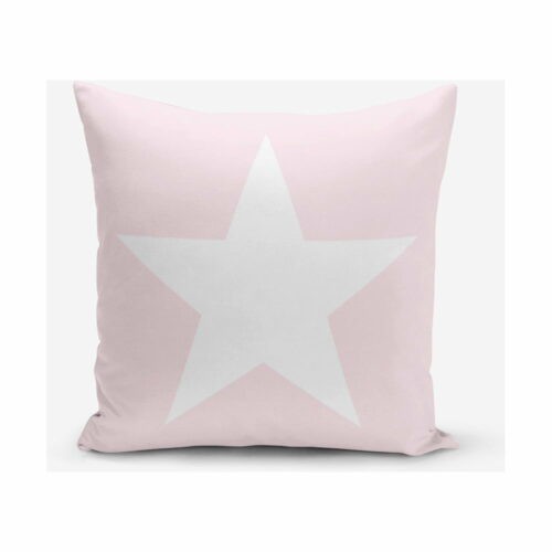 Povlak na polštář s příměsí bavlny Minimalist Cushion Covers Star Pink