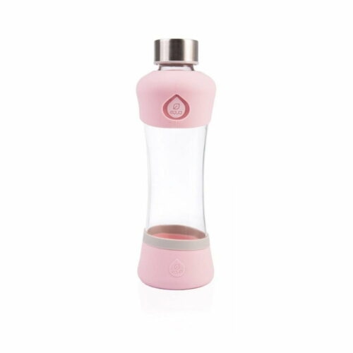 Růžová láhev z borosilikátového skla Equa Active Berry