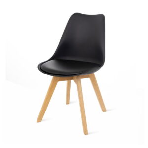 Sada 2 černých židlí s bukovými nohami loomi.design Retro