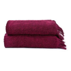Sada 2 červených ručníků ze 100% bavlny Bonami