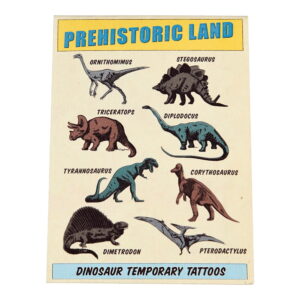 Sada 2 listů s dočasným tetováním Rex London Prehistoric Land