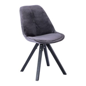 Sada 2 tmavě šedých jídelních židlí loomi.design Dima