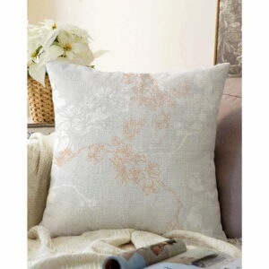 Šedý povlak na polštář s příměsí bavlny Minimalist Cushion Covers Bloom