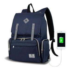 Tmavě modrý batoh pro maminky s USB portem My Valice MOTHER STAR Baby Care Backpack