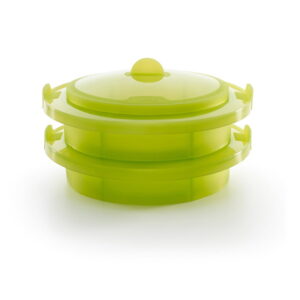 Zelená silikonová nádoba na vaření v páře Lékué Steamer XL