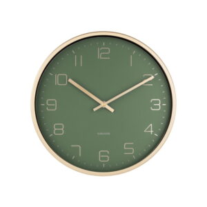 Zelené nástěnné hodiny Karlsson Elegance