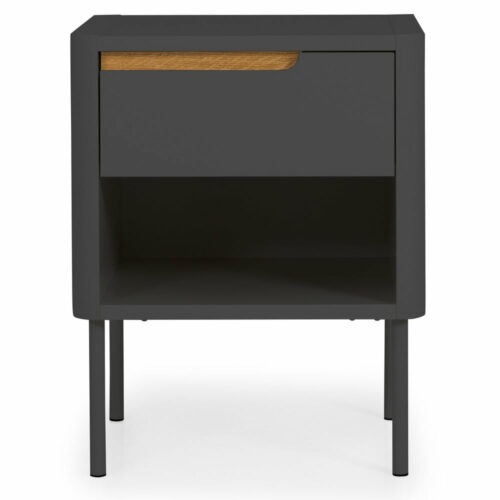Antracitově šedý noční stolek Tenzo Switch