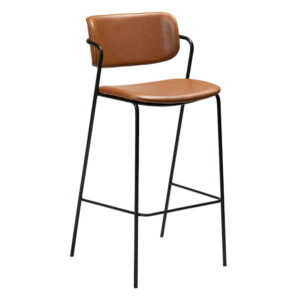 Hnědá barová židle z imitace kůže DAN-FORM Denmark Zed