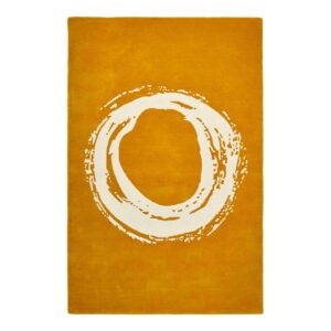 Hořčicově žlutý vlněný koberec Think Rugs Elements Circle