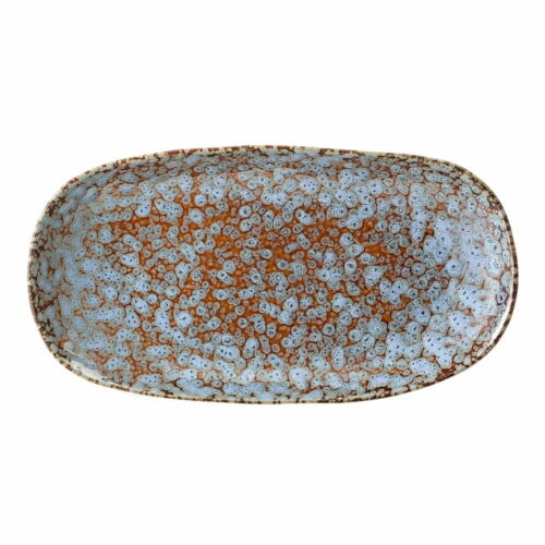 Modro-hnědý kameninový servírovací talíř Bloomingville Paula