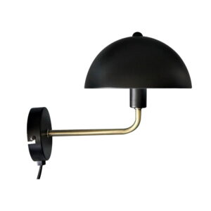 Nástěnná lampa v černo-zlaté barvě Leitmotiv Bonnet
