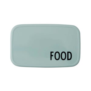 Světle zelený obědový box Design Letters FOOD