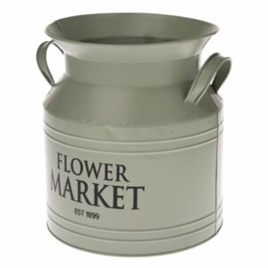 Zelený kovový květináč Dakls Flower Market